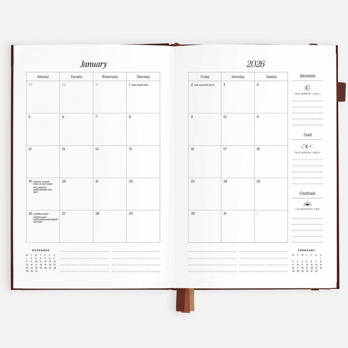 Fox & Fallow - 2026 Chocolate A5 Vertical Planner
