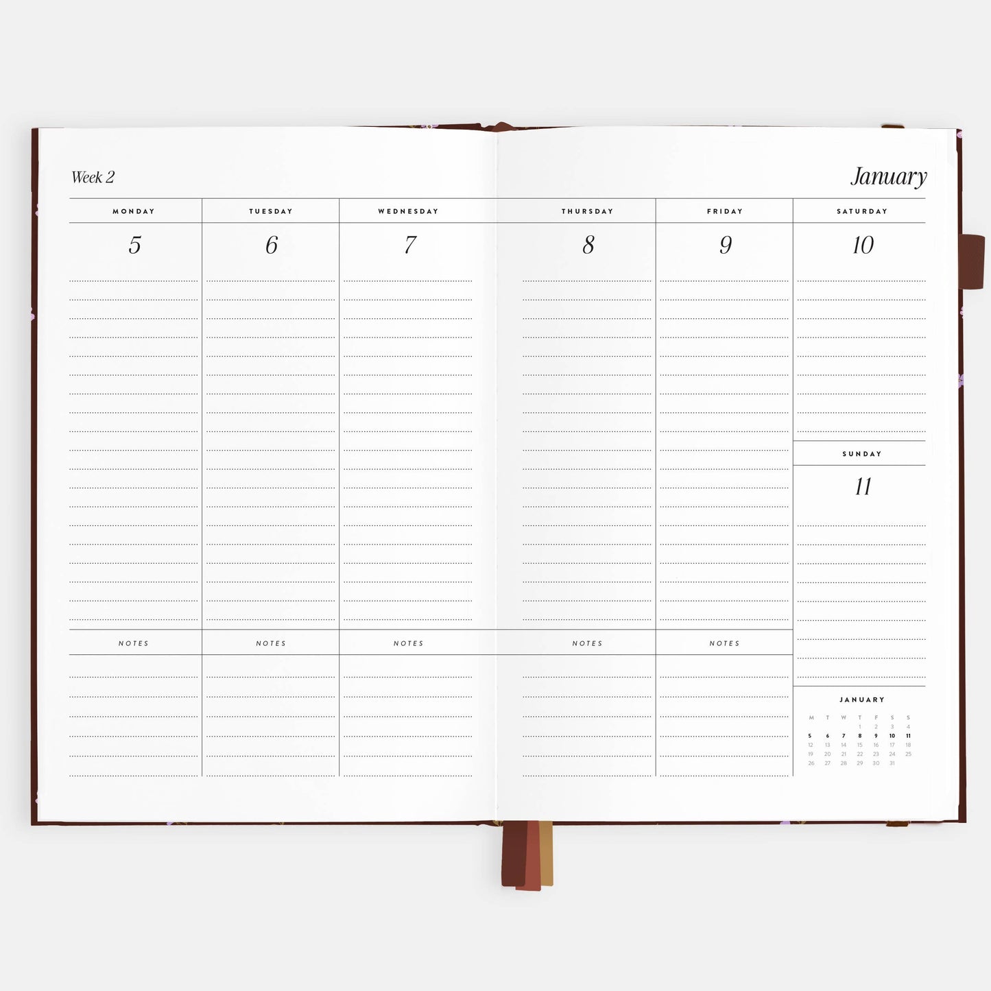 Fox & Fallow - 2026 Wisteria A5 Vertical Planner
