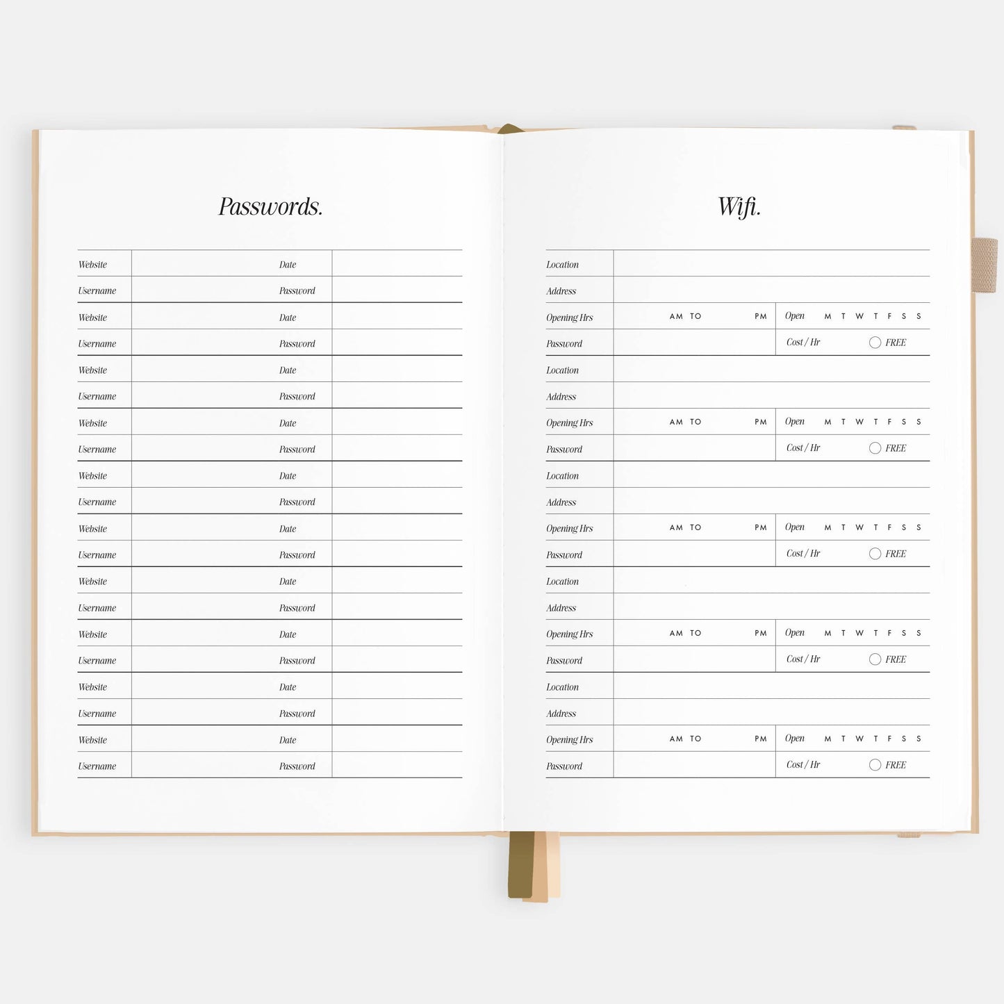 Fox & Fallow - 2026 Taupe A5 Horizontal Planner
