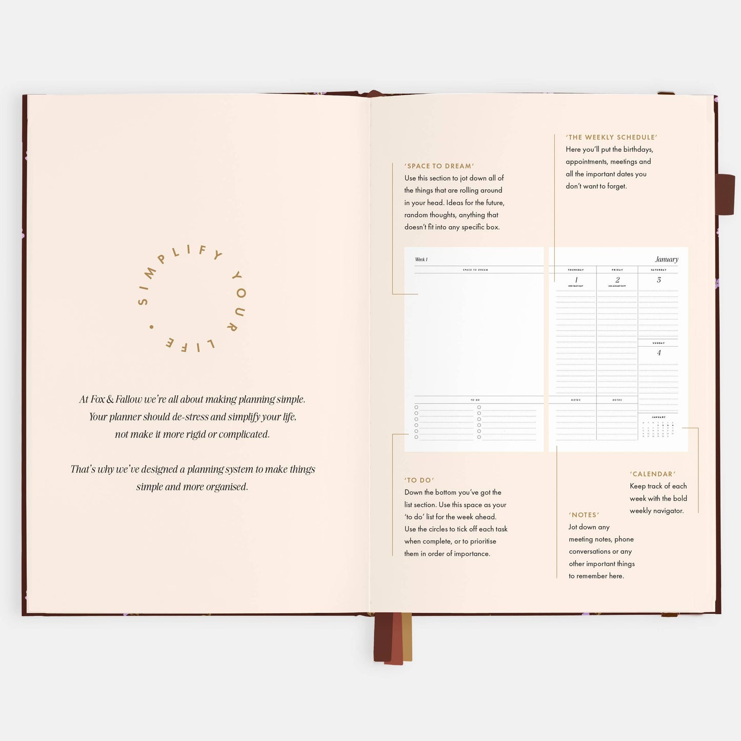 Fox & Fallow - 2026 Wisteria A5 Vertical Planner