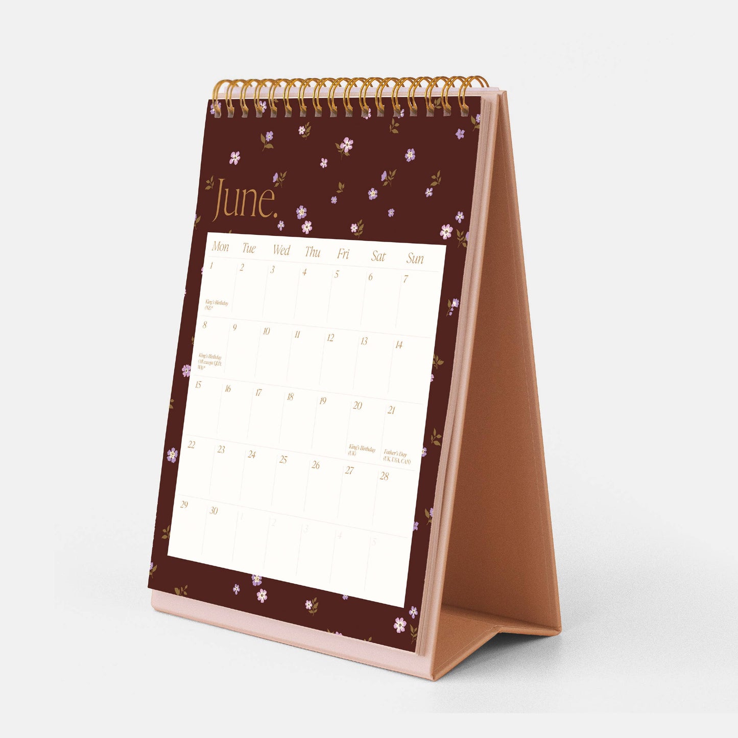 Fox & Fallow - 2026 Rose Check Desk Calendar