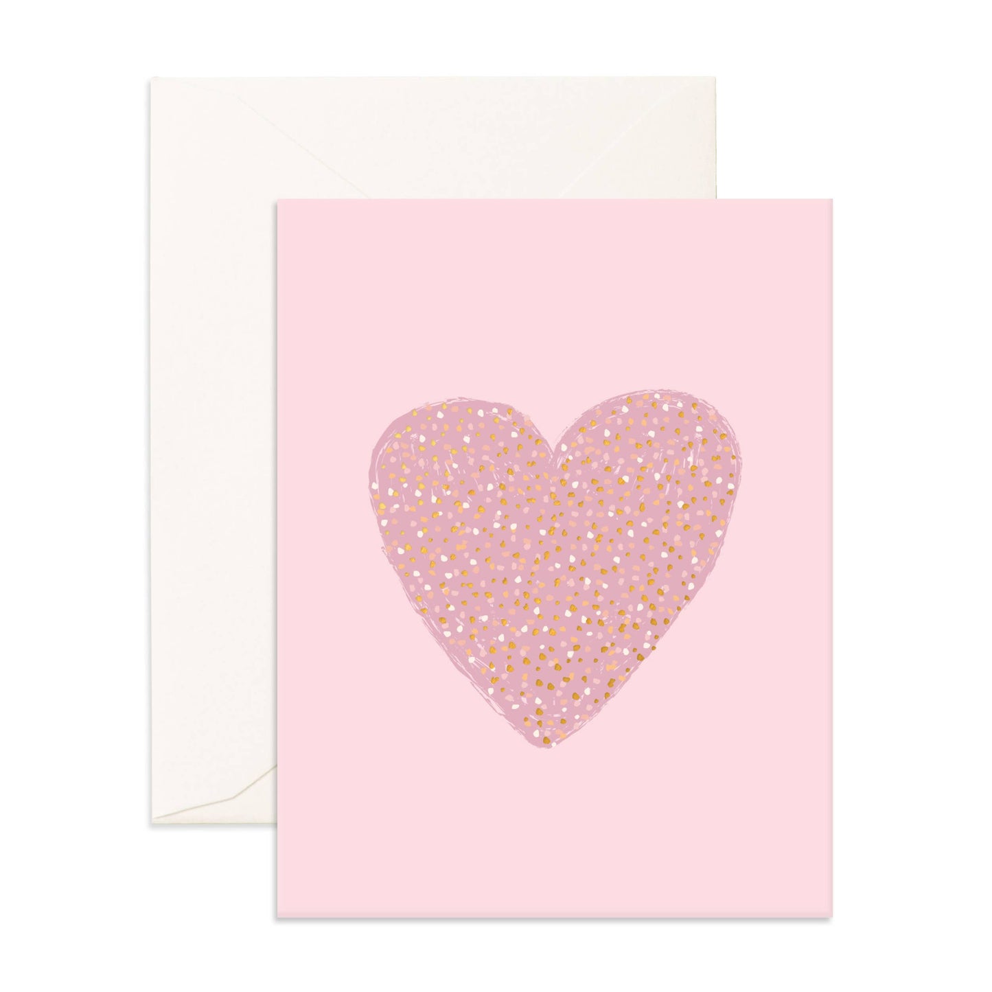 Fox & Fallow - Sprinkle Heart Pink Greeting Card