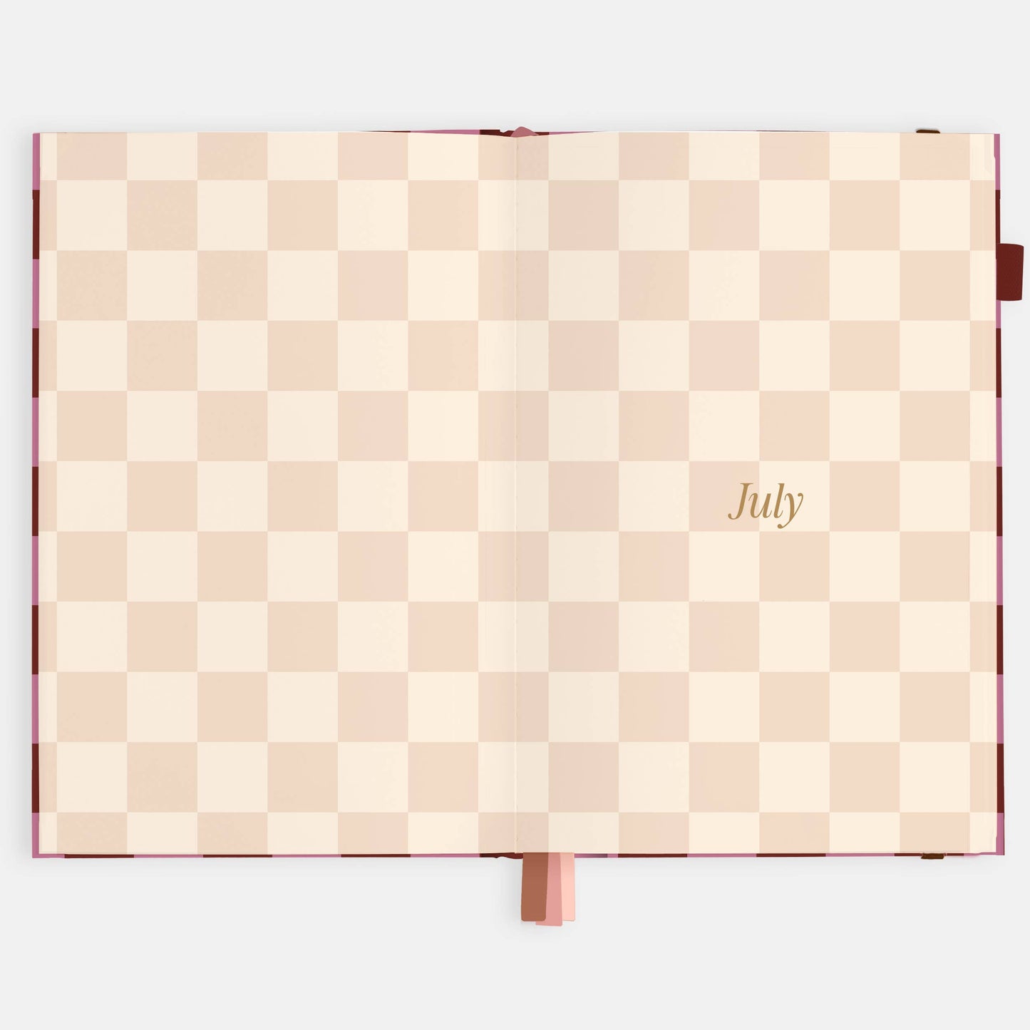 Fox & Fallow - 2026 Cherry Check A5 Horizontal Planner