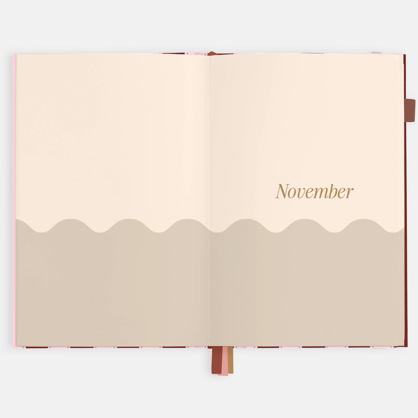 Fox & Fallow - 2026 Burgundy Stripe A5 Vertical Planner