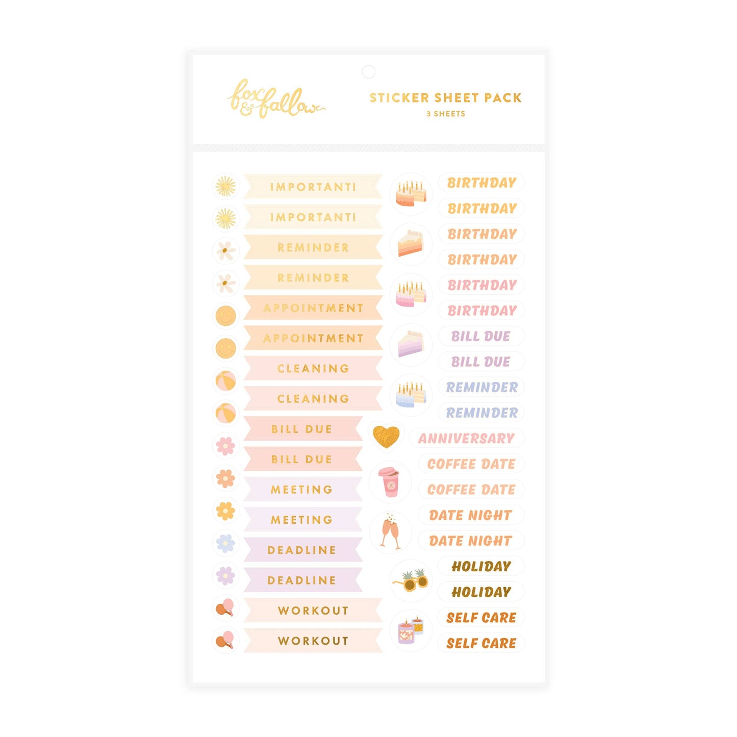 Fox & Fallow - Planner Sticker Set