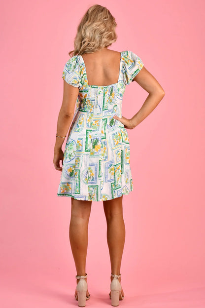 Dolly Short Sleeve Mini Dress - Little Italy