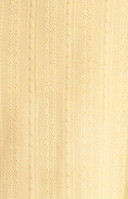 Khaya Lace Up Back Detail Embroidered Cotton Maxi Dress - Lemon