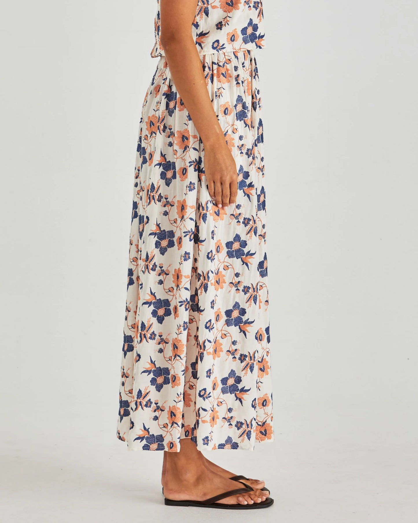 Luca Maxi Skirt - Floral Embroidery