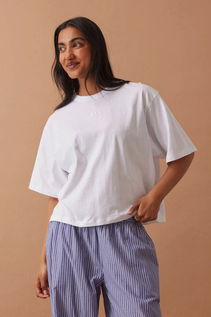 Stevie Slouchy Tee - White