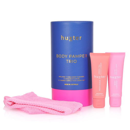 Body Pamper Trio - Cobalt Blue w Fuchsia | HUXTER