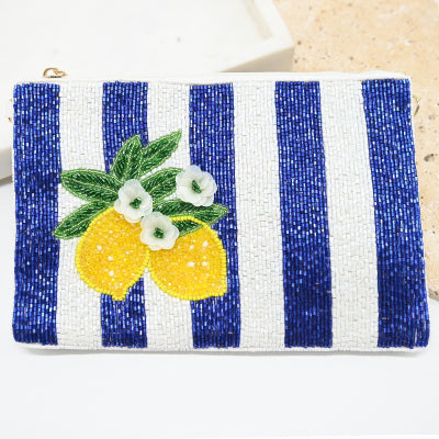 Beaded Zip Clutch | Anna Nova