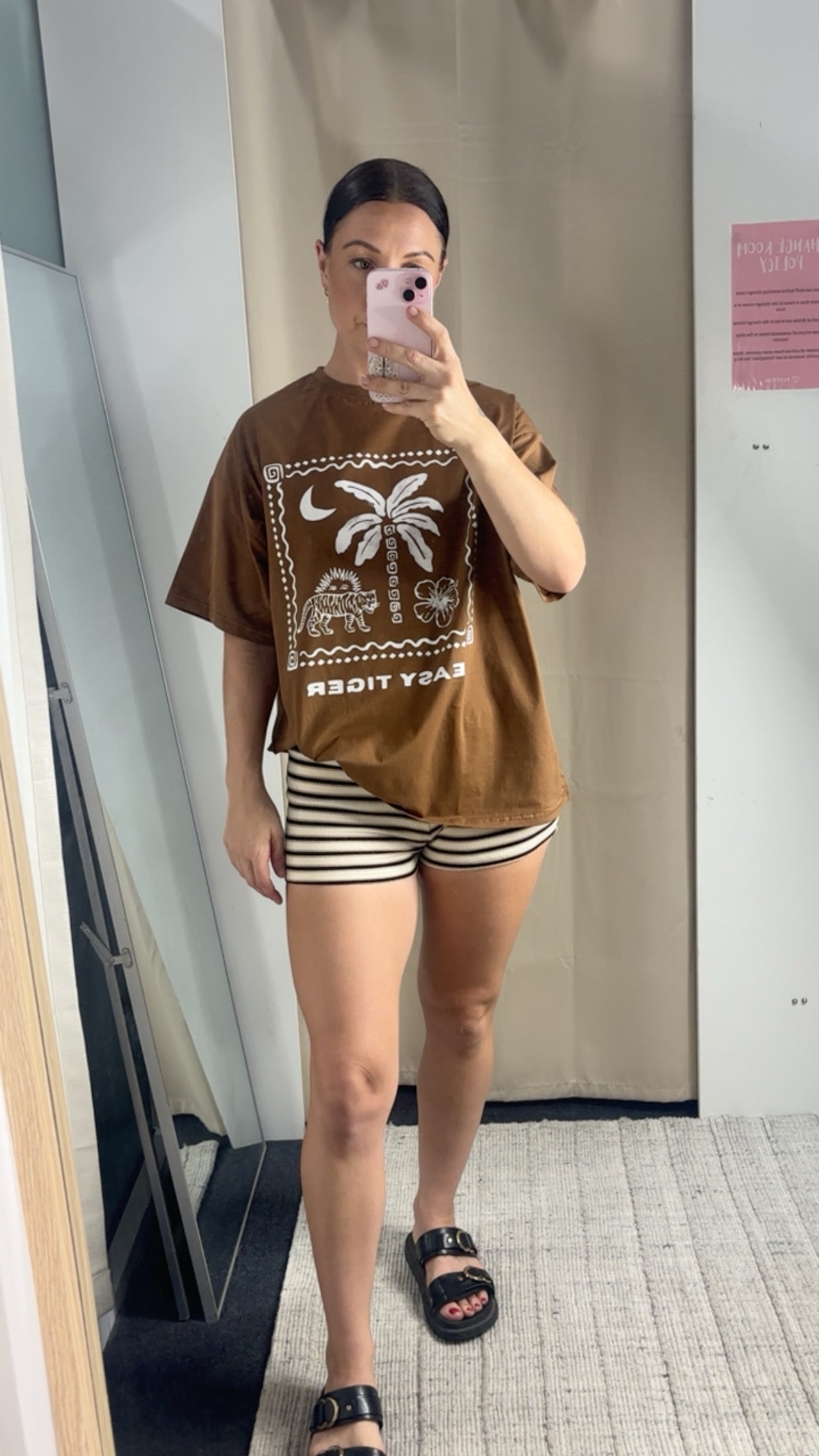 Erin Oversized Tee Shirt & Shorties set - Green Tiger | By Frankie