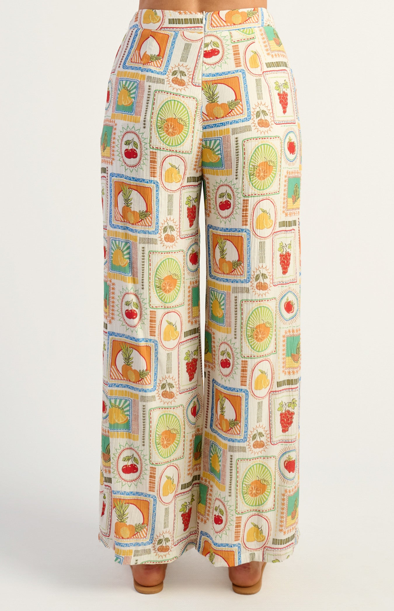 Tutti Frutti Printed Tie Back Top And Pants Set - Multi