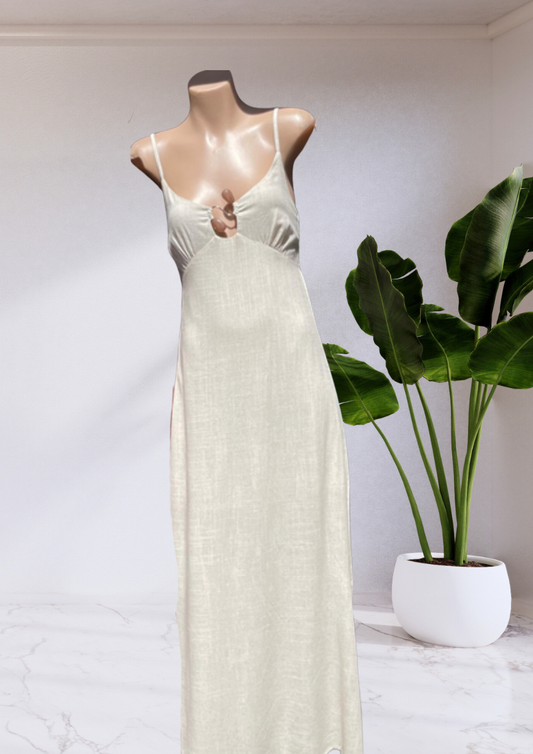 Karen Hardware Maxi Dress - Beige