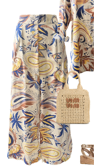 Vacation Wide Leg Pants - Holiday Blue