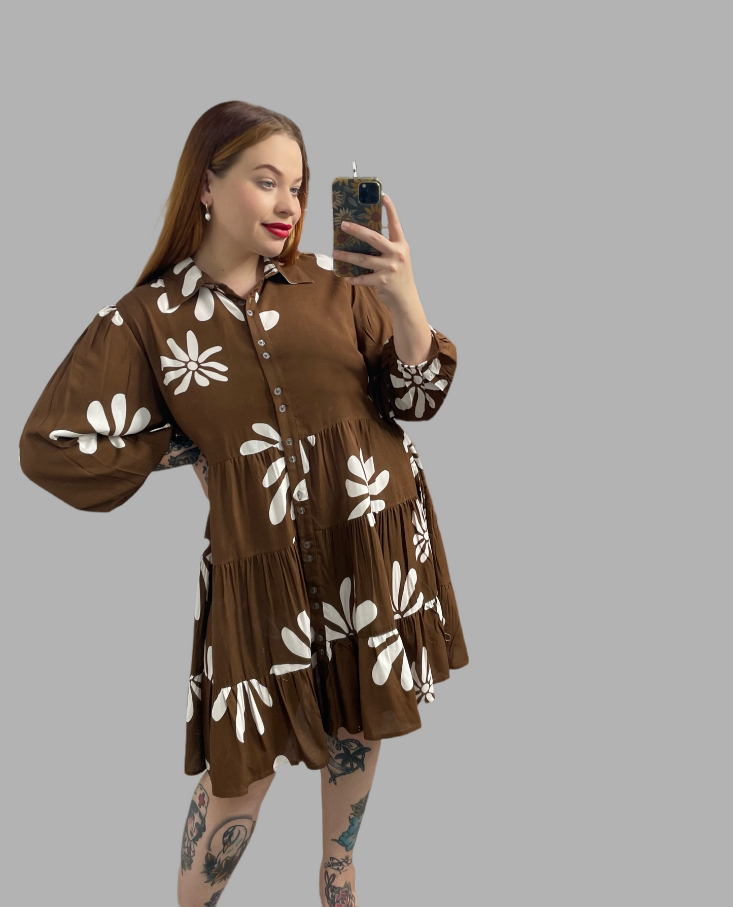 Lucy By Joop & Gypsy Mini Dress - Brown Daisy