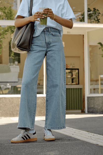 Evie Wide Leg Jean - Vintage Blue