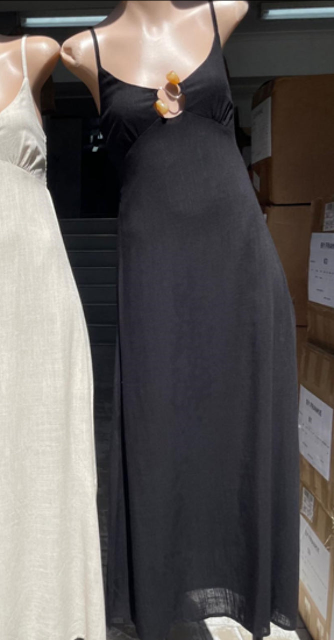 Karen Hardware Maxi Dress - Black