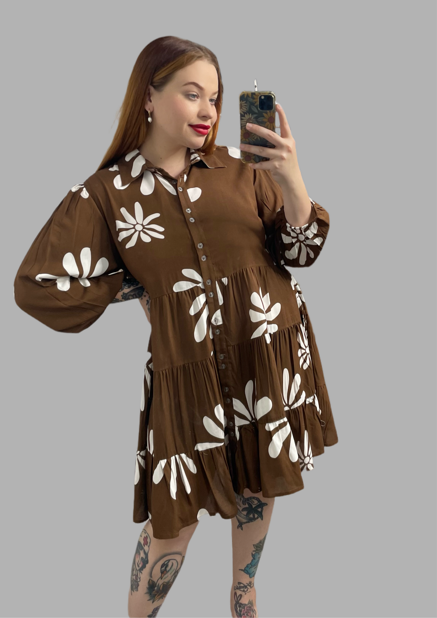 Lucy By Joop & Gypsy Mini Dress - Brown Daisy