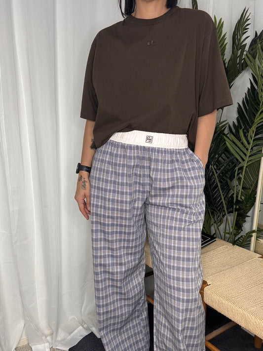 The Lounge Pant - blue chocolate check | Ceres Life