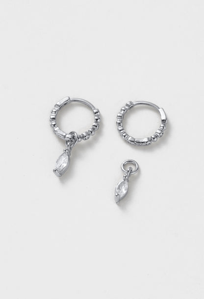 Bridie Huggie Earrings - Silver