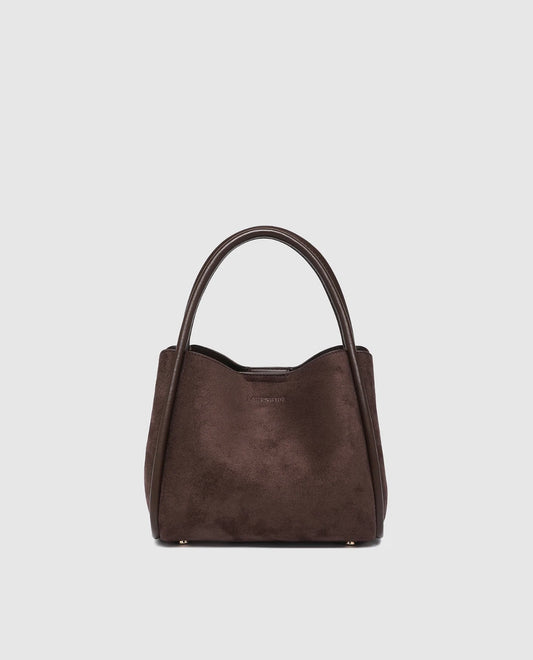 Steffie Suedette Mini Tote Bag - Chocolate