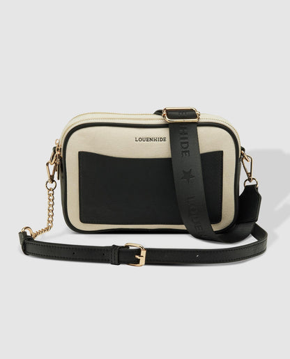 Jolene Canvas Crossbody Bag - Cream Camel | LOUENHIDE