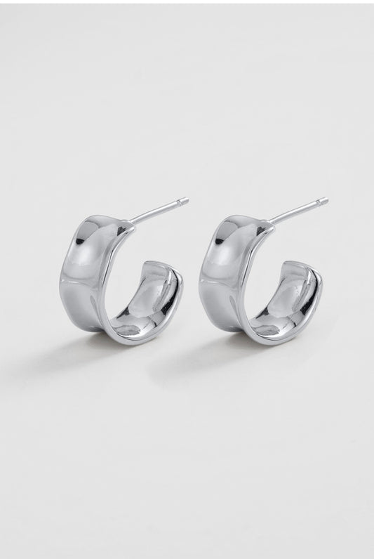 Nina Hoop Earrings - Silver | Zafino