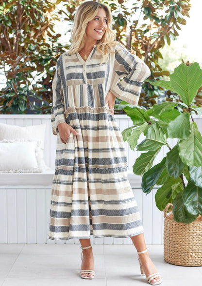 Kelly By Joop & Gypsy Midi Dress - stripe