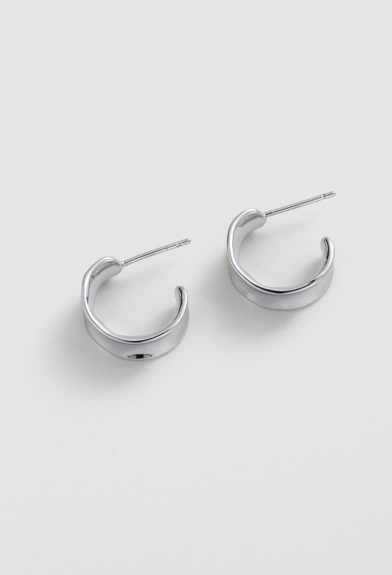 Nina Hoop Earrings - Silver | Zafino