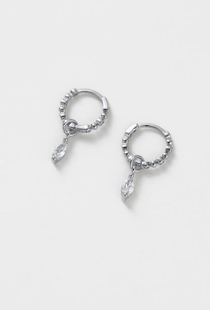 Bridie Huggie Earrings - Silver