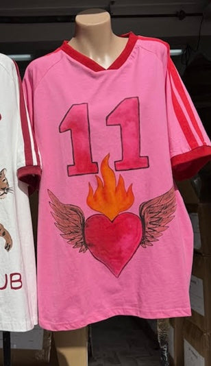 Jersey Tee T-Shirt - Pink Heart | By Frankie