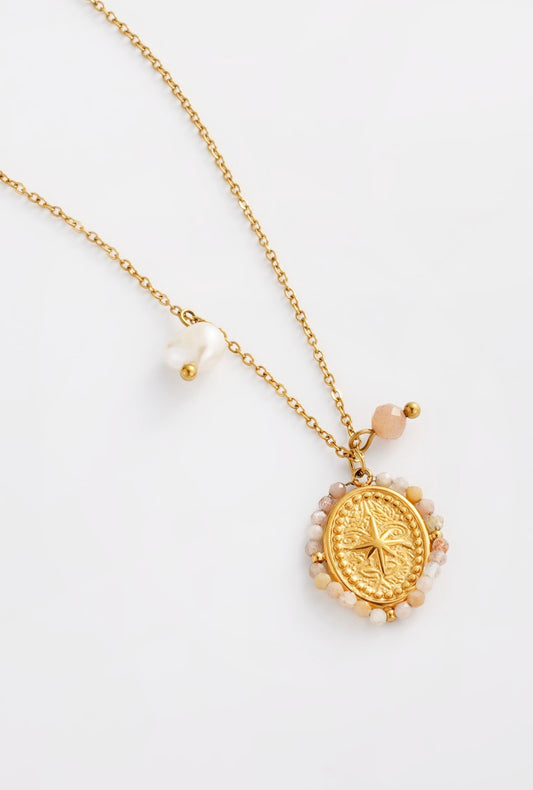 Olivia Necklace - Rouge Gold | Zafino