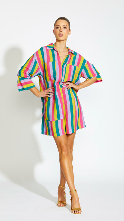 Realm Long Sleeve Button Up Shirt - Stripe