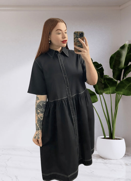 Denver Cotton Dress - Black