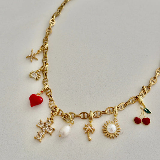 Faith, Love & Palm Trees Charm Necklace | Sun Soul