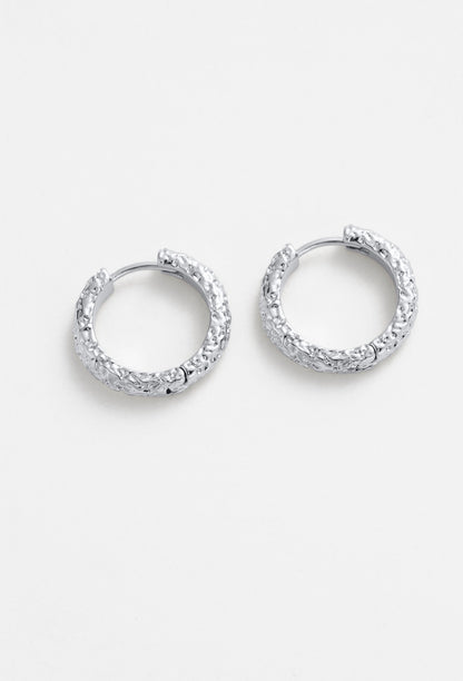 Belle Hoop Earrings - Silver | Zafino