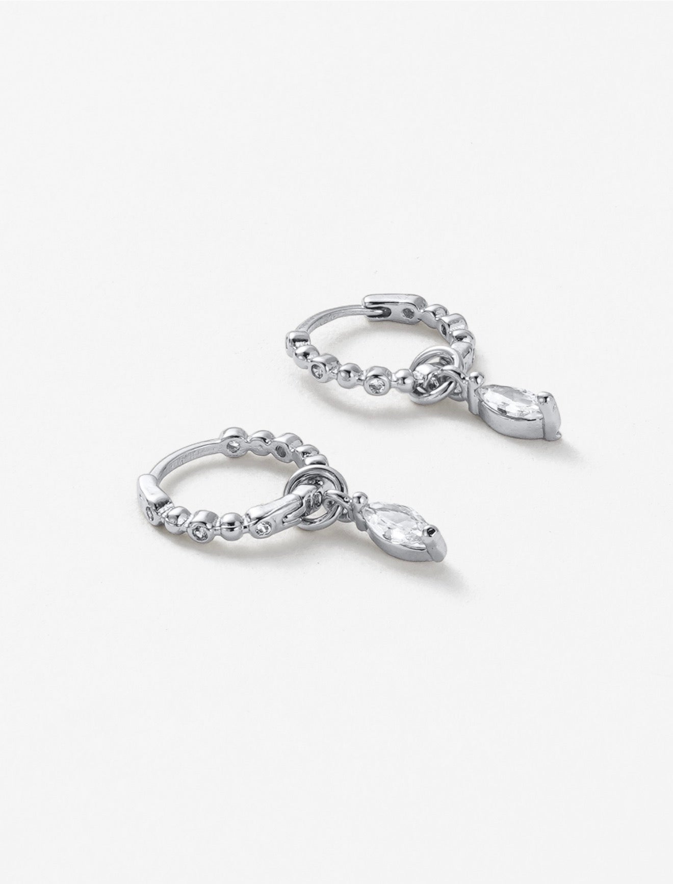 Bridie Huggie Earrings - Silver