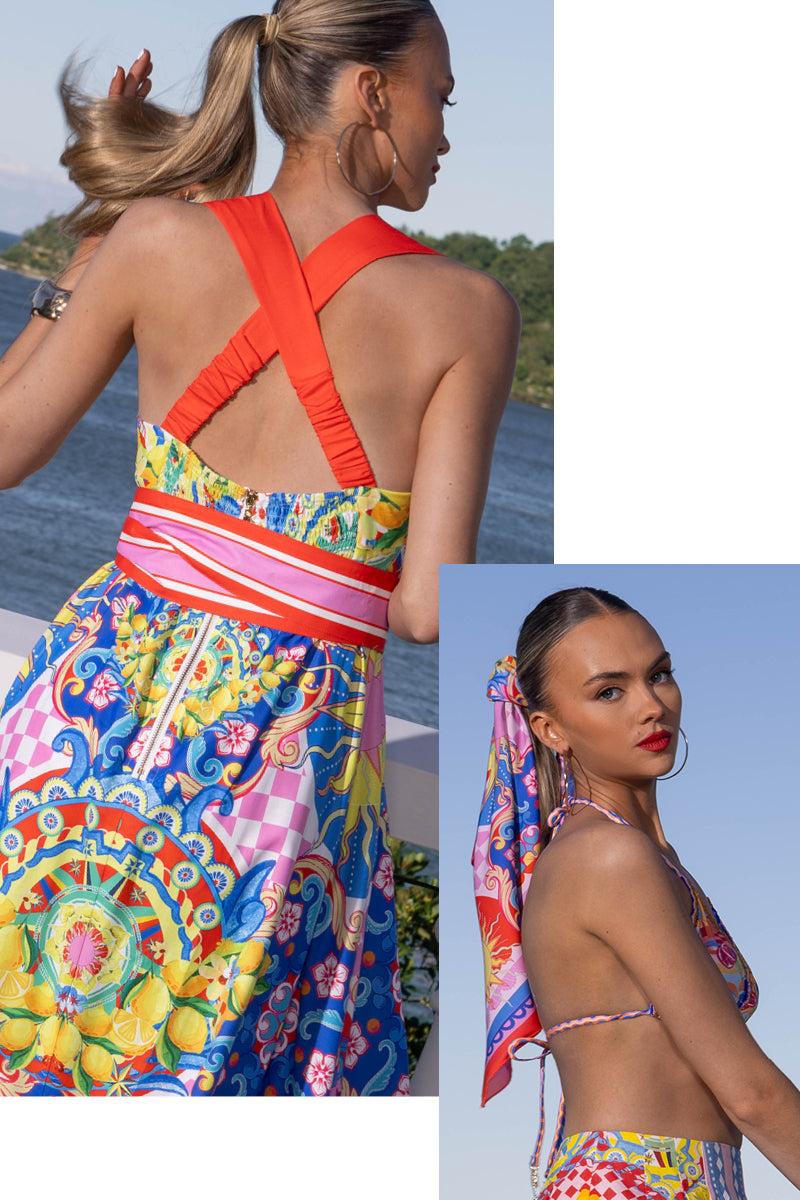 Summer Sundress Maxi Dress - Sicily