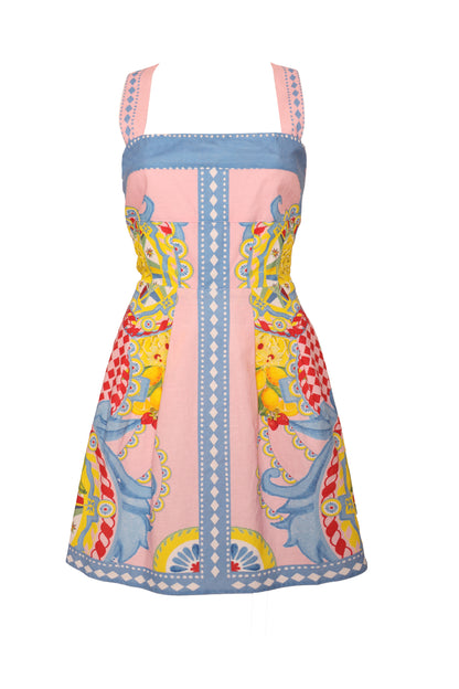 Summer Mini Dress - Pink Sicily