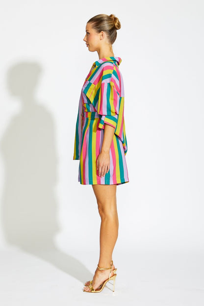 Realm Long Sleeve Button Up Shirt - Stripe