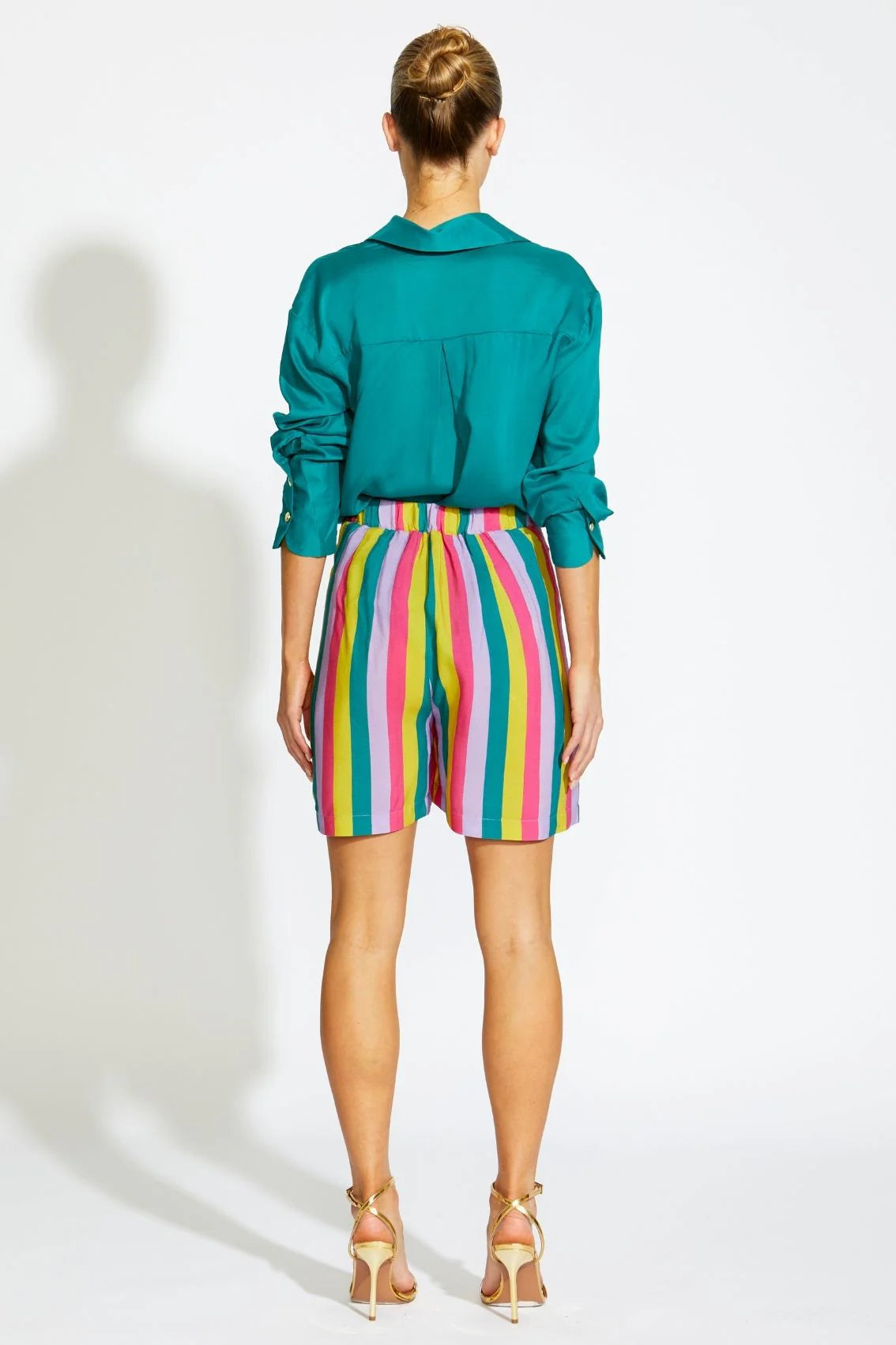 Fortunelle Long Sleeve Button Up Shirt - Teal