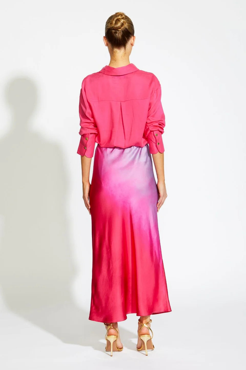 Fortunelle Long Sleeve Button Up Shirt - Pink