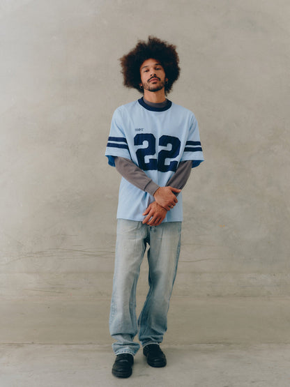 Twenty Two 22 Motion Tee Shirt – Powder Blue & Navy | SSAINT