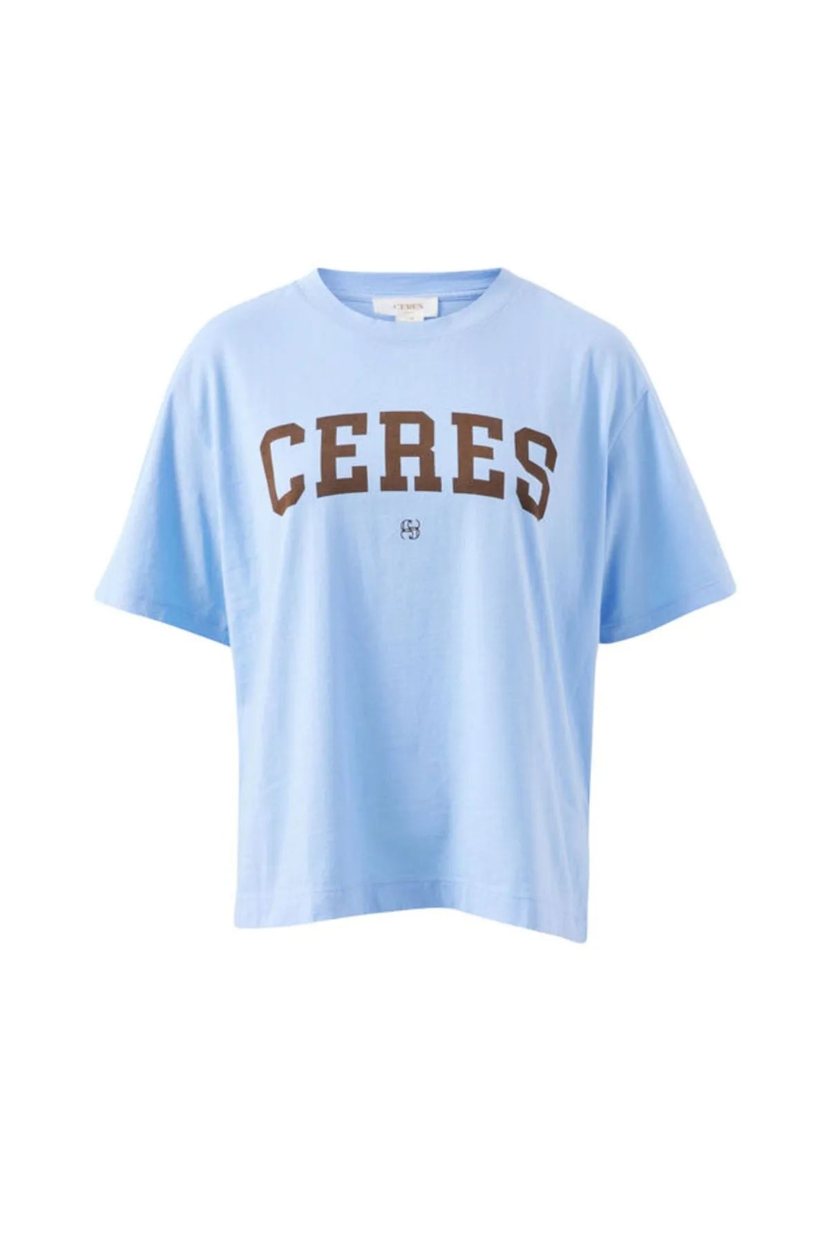 Stevie Slouchy Tee Shirt - Blue Choc Varsity | Ceres Life