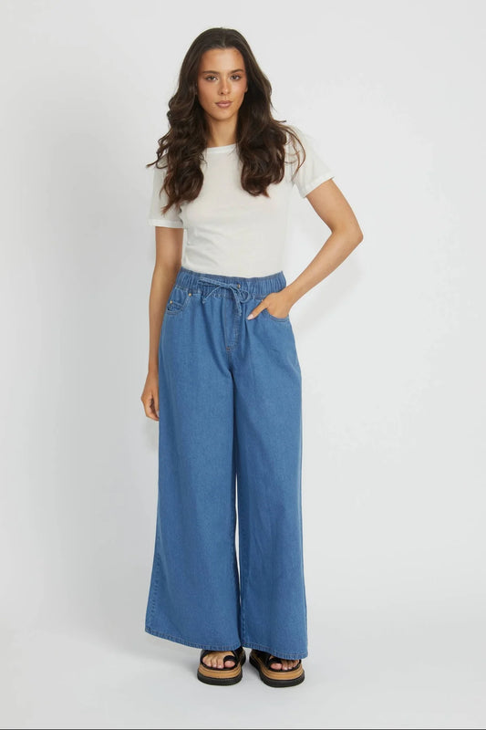 Cleo Wide Leg Jeans - Vintage Blue