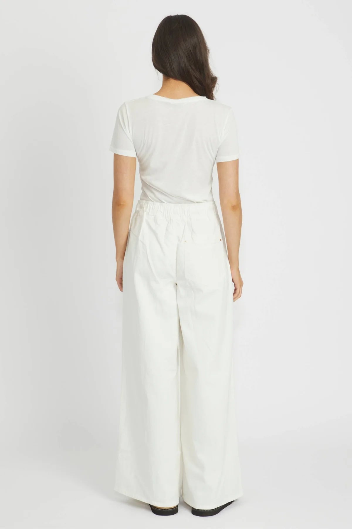 Cleo Wide Leg Jeans - White Ecru