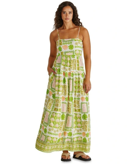 Emmett Sleeveless Maxi Dress - Green Shell
