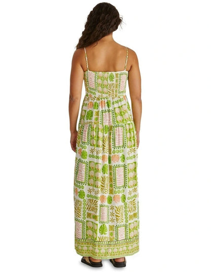 Emmett Sleeveless Maxi Dress - Green Shell