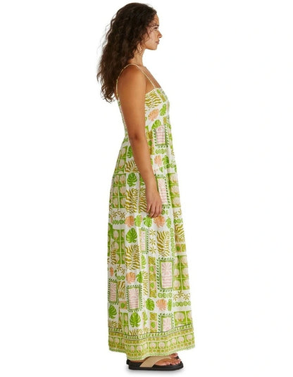 Emmett Sleeveless Maxi Dress - Green Shell